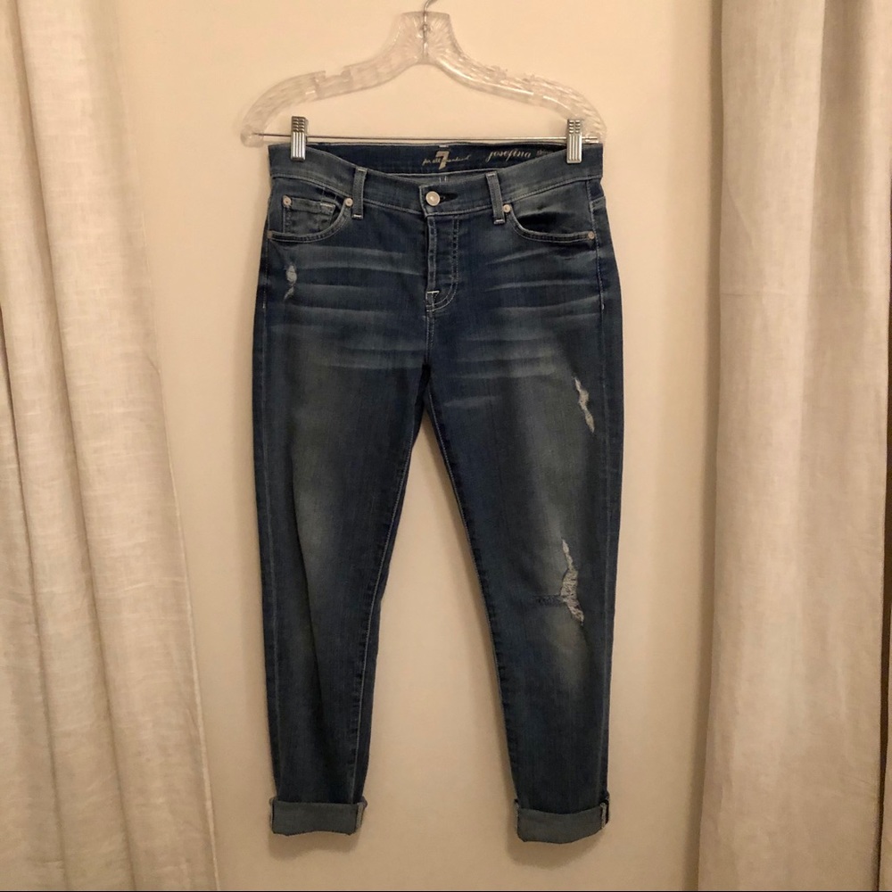 7 for All Mankind Josefina Skinny Boyfriend Jeans